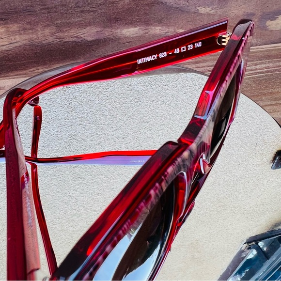 Thierry Lasry Intimacy Red Cat-Eye Sunglasses $485 Brand New! - Picture 12 of 15